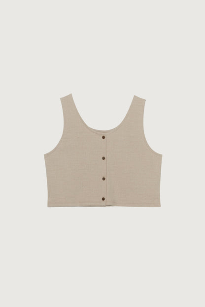 CROPPED TEXTURED TANK