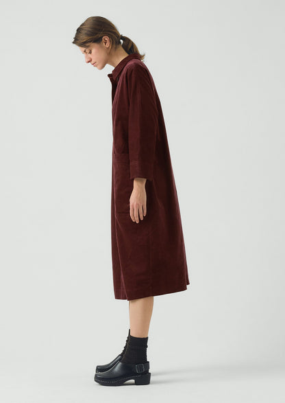 Organic Cord Tunic Dress | Beetroot