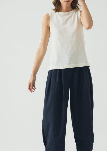 Sian Garment Dyed Organic Cotton Tank Top | Chalk