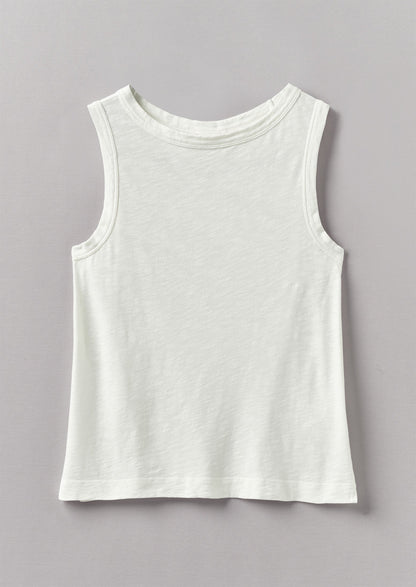 Sian Garment Dyed Organic Cotton Tank Top | Chalk