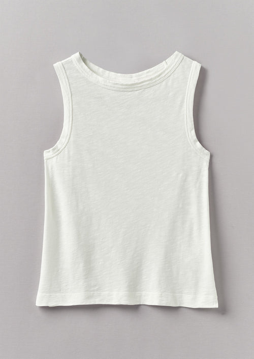 Sian Garment Dyed Organic Cotton Tank Top | Chalk