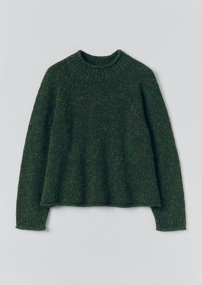 Orla Donegal Wool Sweater | Emerald