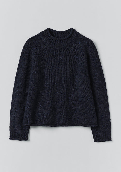 Orla Donegal Wool Sweater | Navy