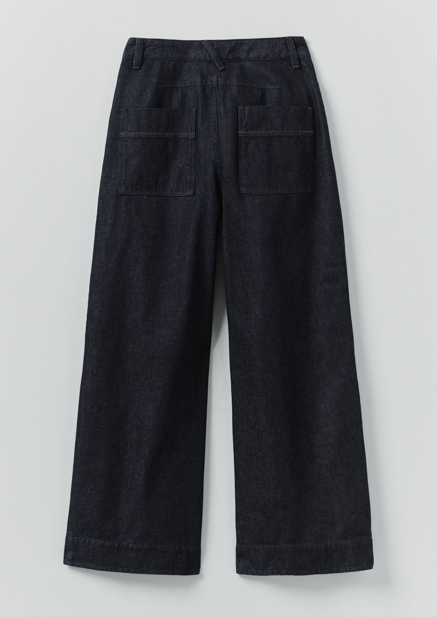 Wide Leg Denim Trousers | Indigo