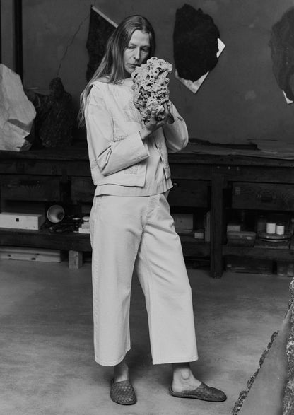Relaxed Wide Leg Denim Trousers | Ecru