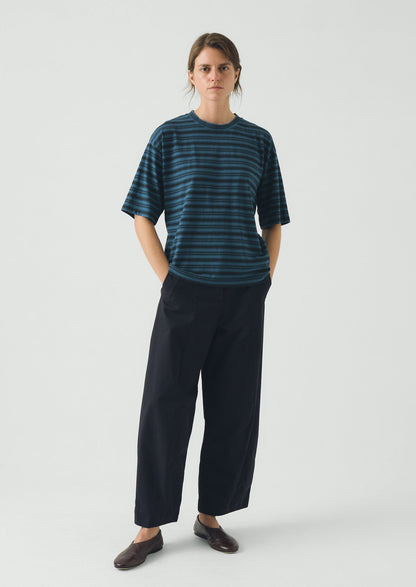 Sculpted Organic Cotton Twill Trousers | Slate