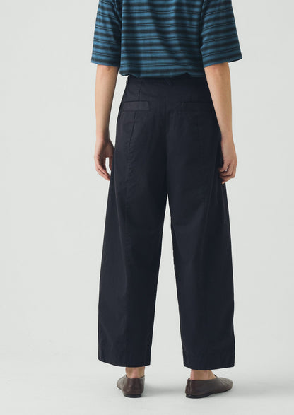 Sculpted Organic Cotton Twill Trousers | Slate