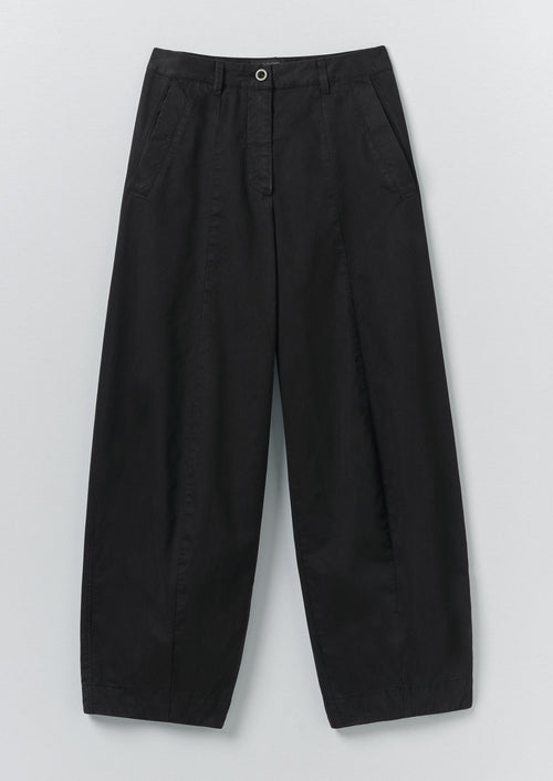 Sculpted Organic Cotton Twill Trousers | Slate