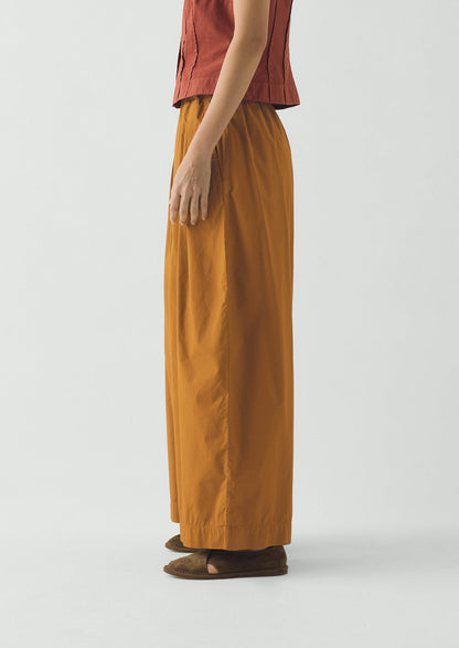 Pleated Pull On Cotton Poplin Trousers | Dhal