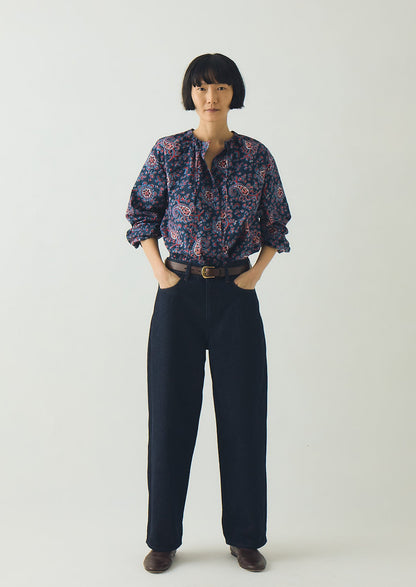 Provencal Paisley Print Cotton Poplin Shirt | Provencal Blue
