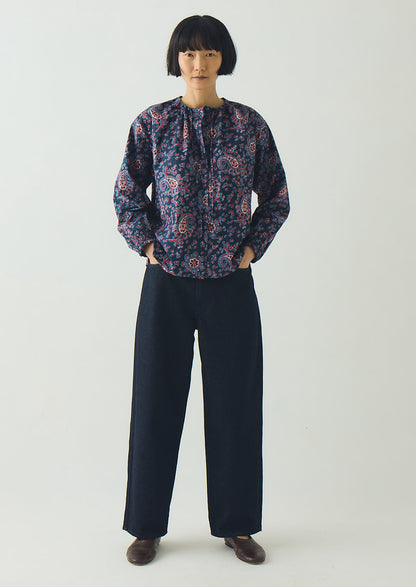 Provencal Paisley Print Cotton Poplin Shirt | Provencal Blue