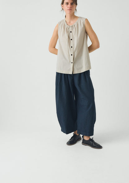 Mini Stripe Cotton Top | Sunwashed Blue