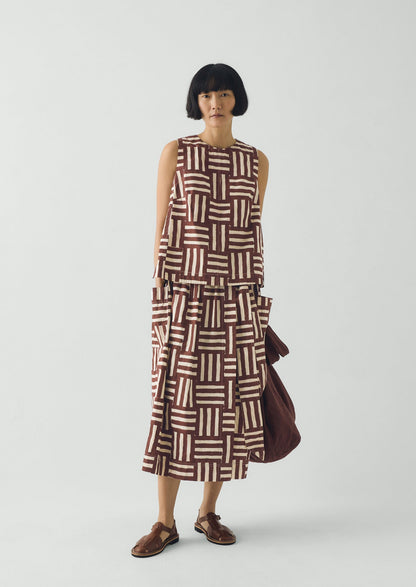 Patchwork Stripe Block Print Top | Sable