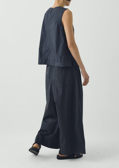 Panelled Garment Dyed Sleeveless Top | Slate