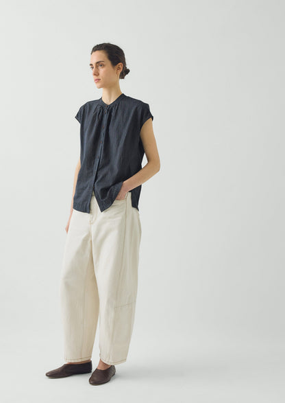 Slubby Check Short Sleeve Shirt | Ink