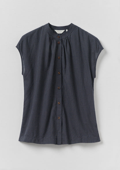 Slubby Check Short Sleeve Shirt | Ink
