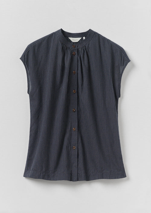Slubby Check Short Sleeve Shirt | Ink