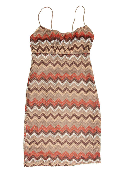 Chevron Crochet Mini Dress