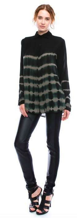 Just Like That Black and Olive Tie-Dye Shirt