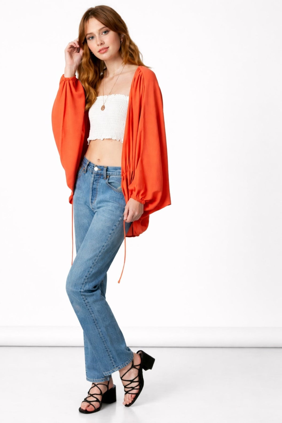 Sara Dusty Coral Kimono