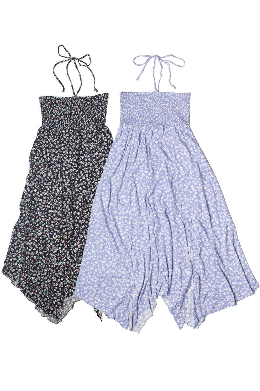 Floral Smocked Hanky Hem Dress