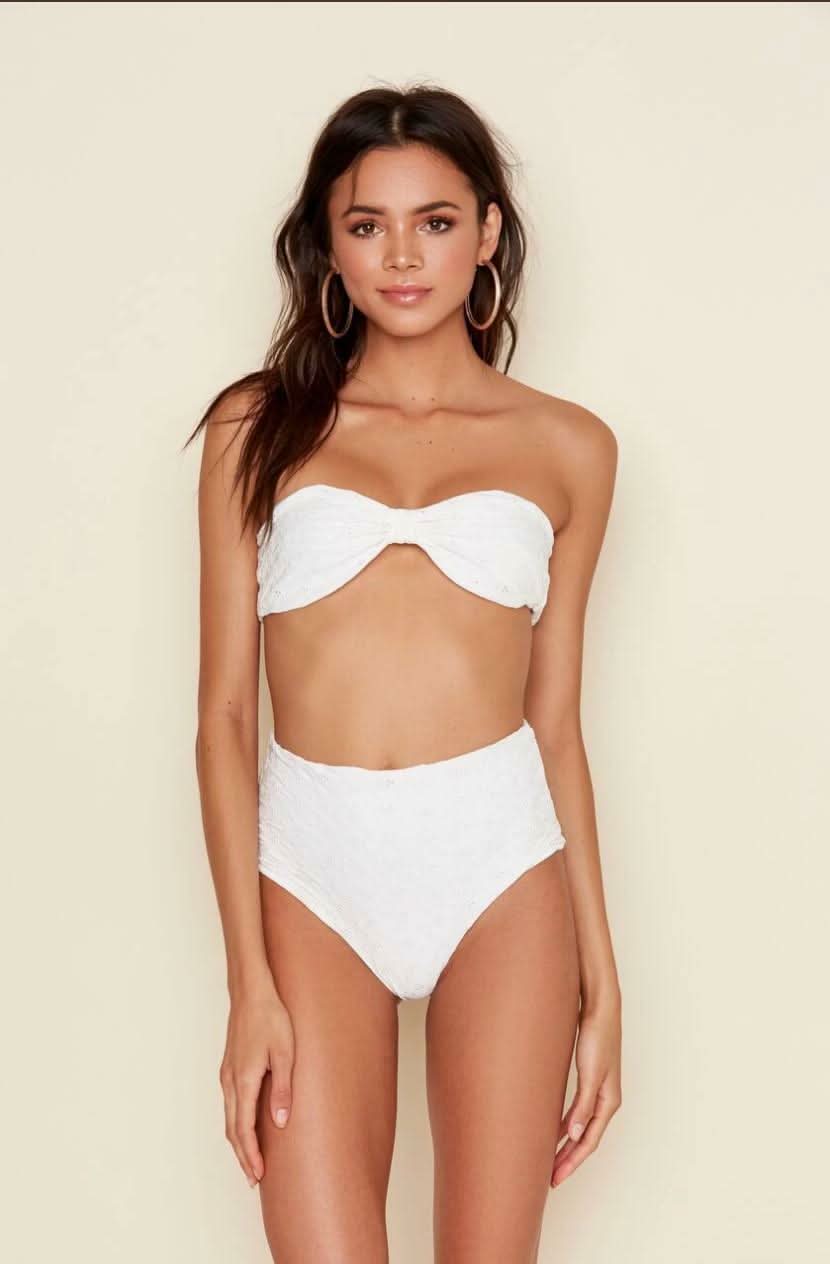 Seashore Ivory Eyelet Bikini Top