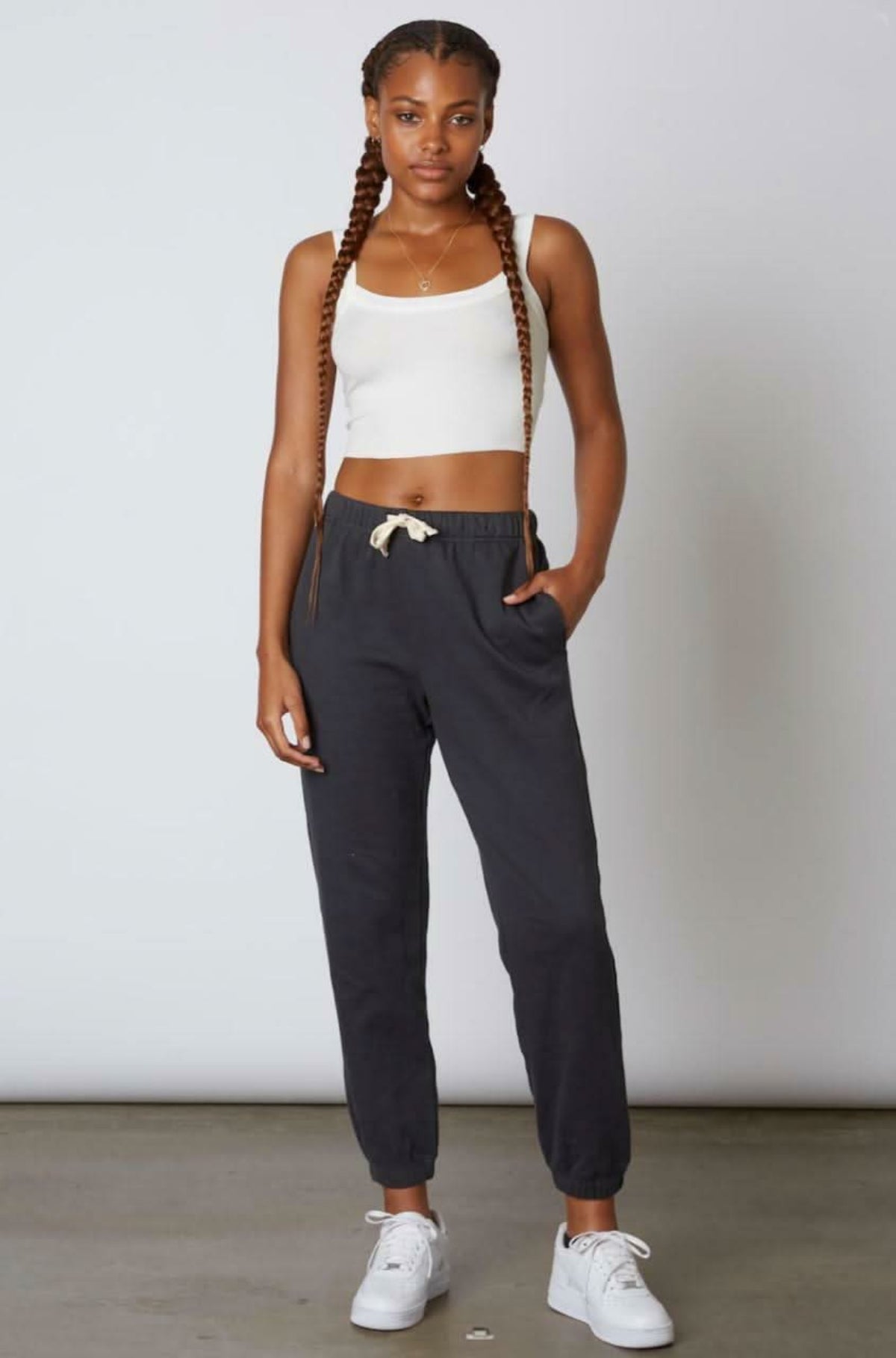 Ronnie Pewter Grey Drawstring Joggers