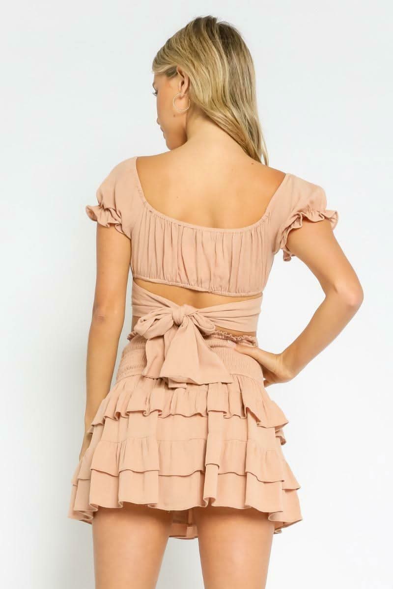 True To You Sandy Beige Crop Top