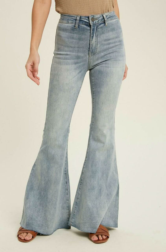 Reaching For The Stars Medium Wash High-Rise Flare Jeans