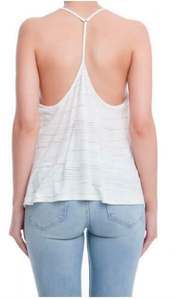 Just Because Off-White Strappy Tank Top
