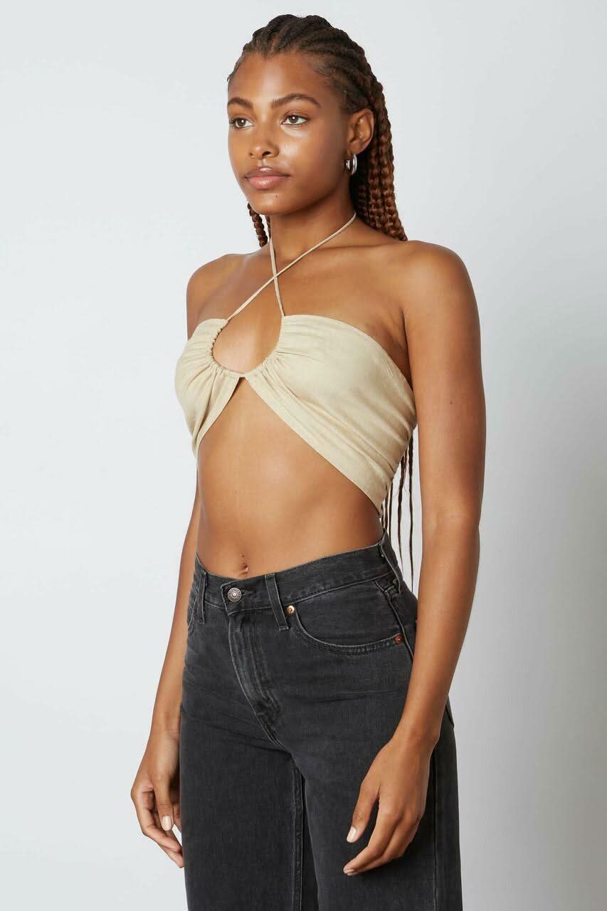 Summer Love Jute Halter Crop Top