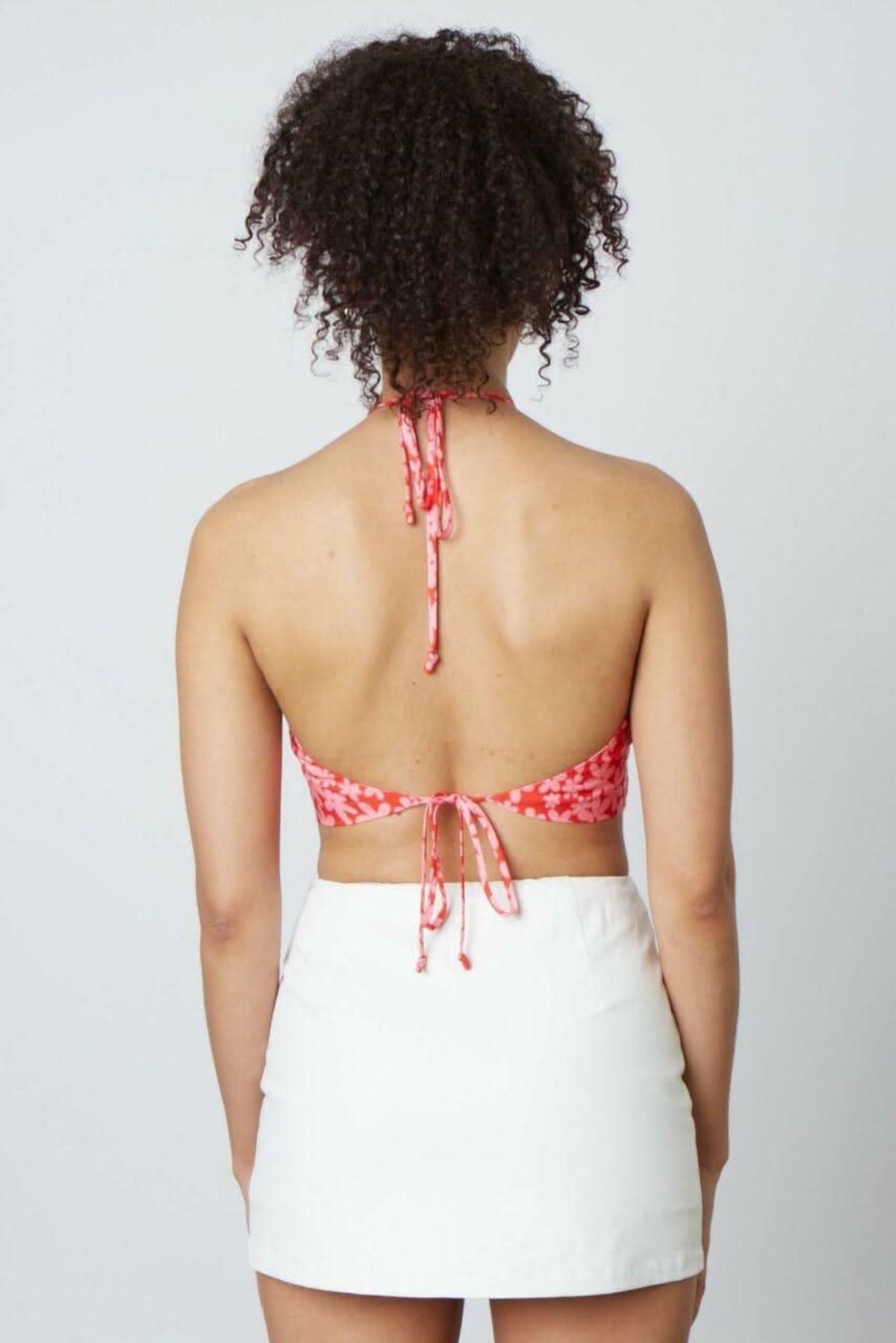 You Know Me Cherry Blossom Floral Print Halter Top