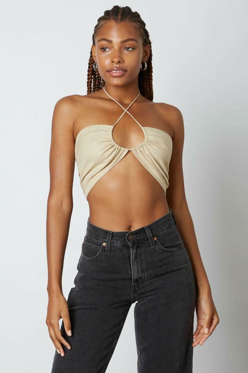 Summer Love Jute Halter Crop Top