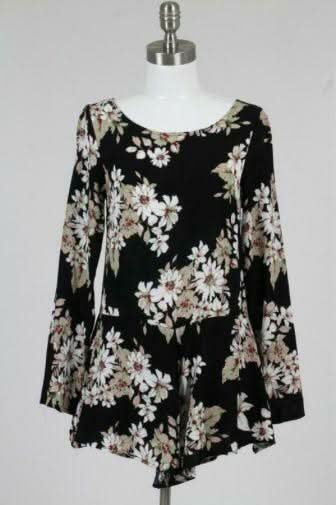 Revelation Black Floral Long Sleeve Romper
