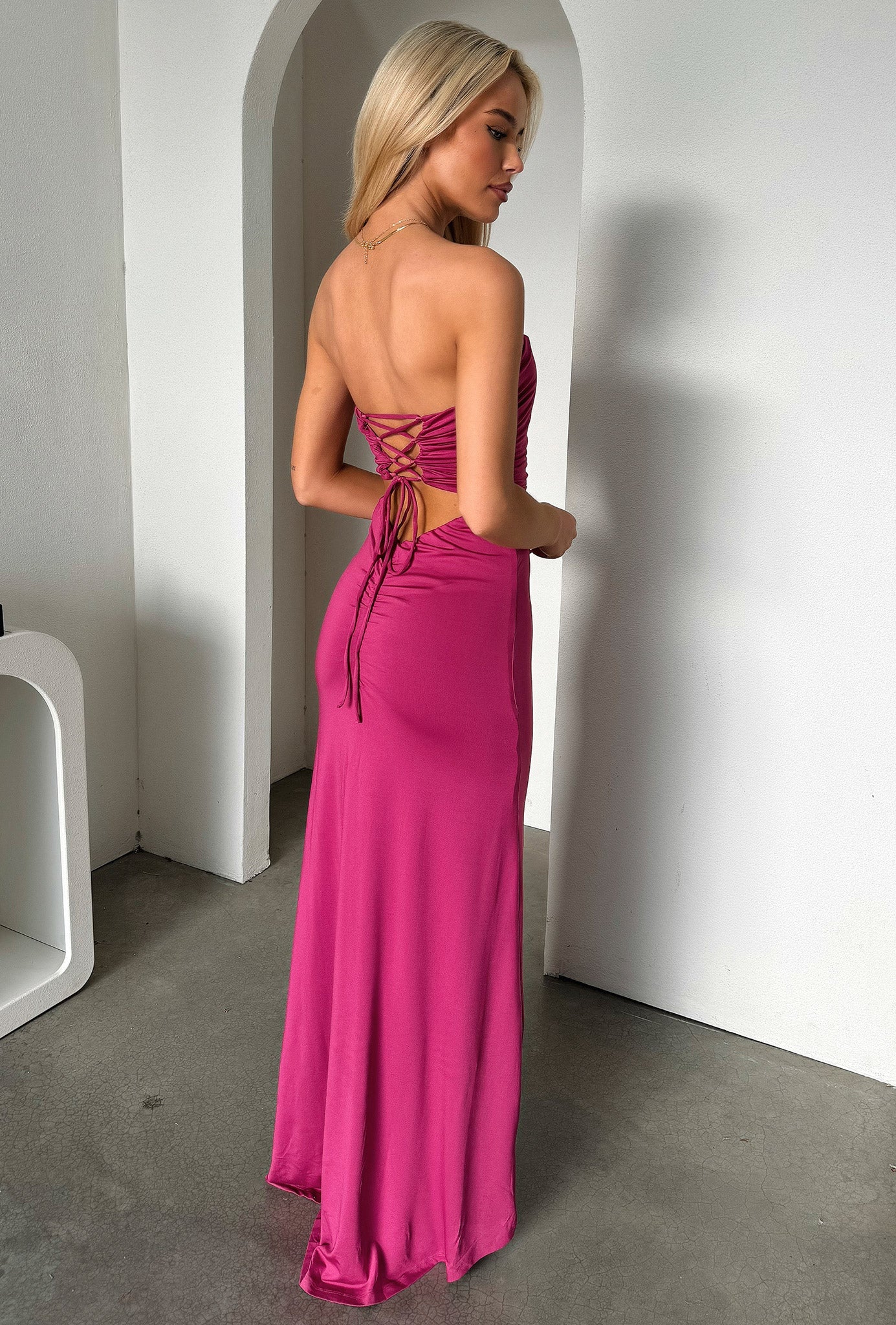 Lahara Maxi Dress - Burgundy