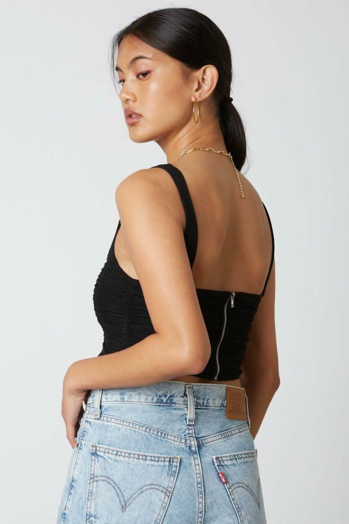 Raya Black Tank Crop Top