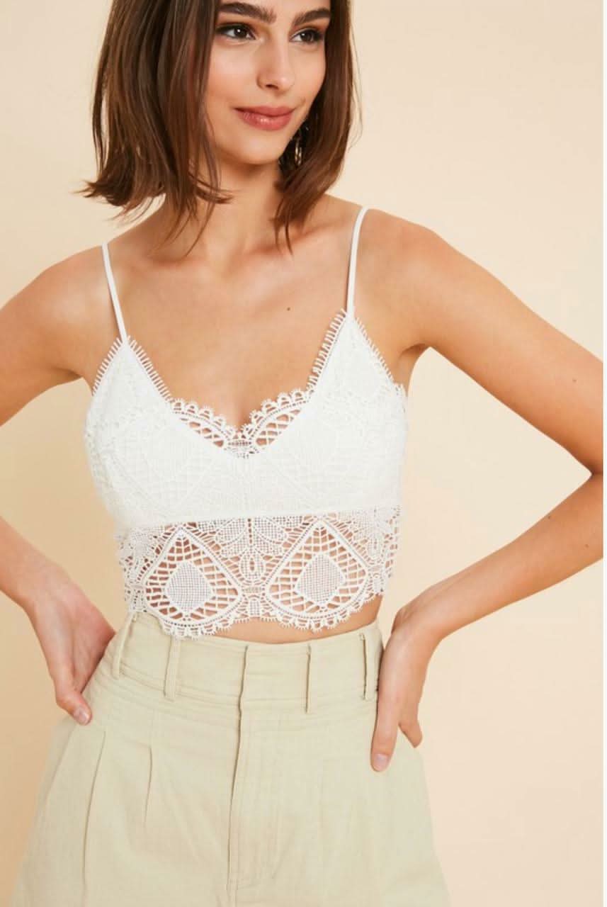 Sweet Embrace Ivory Lace Bralette