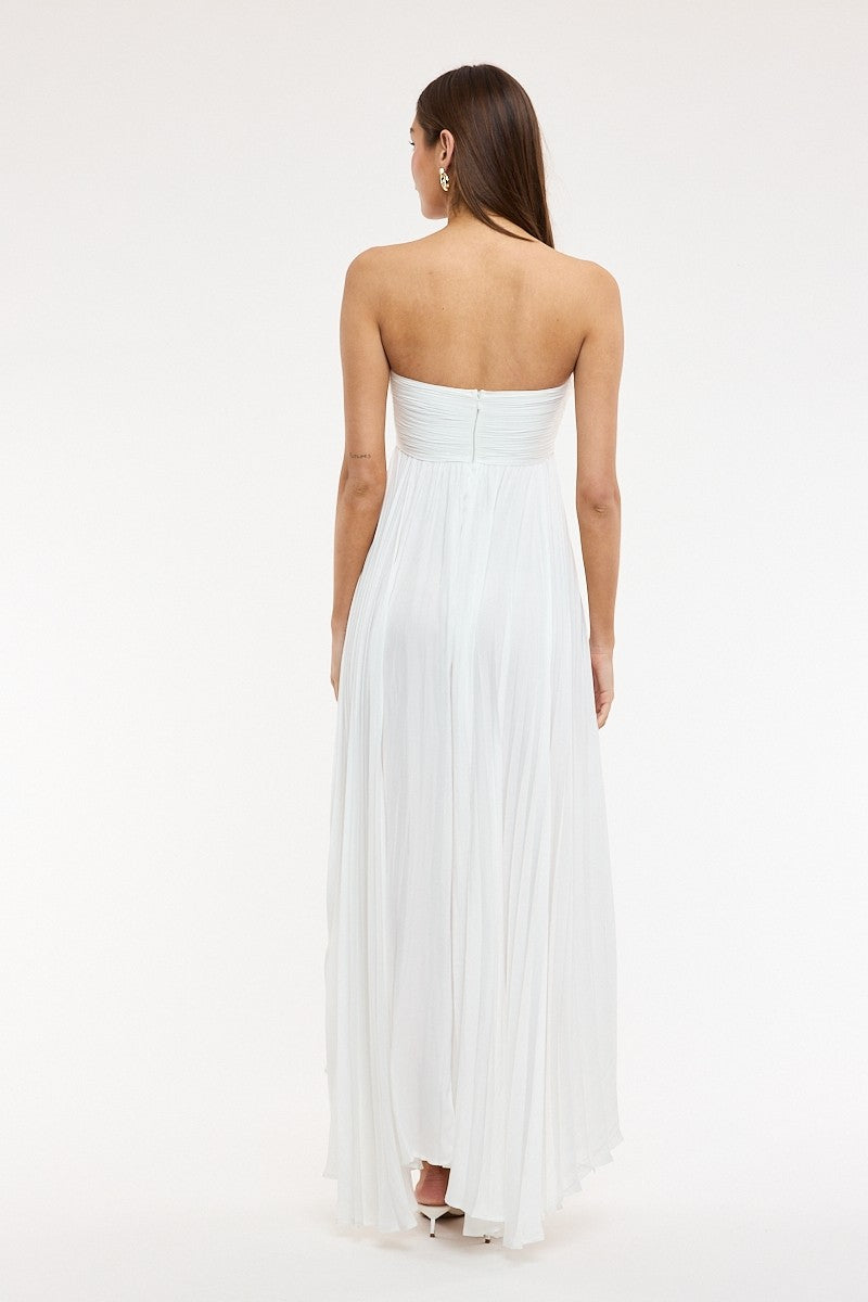 Willow White Strapless Maxi Dress
