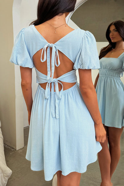 Whitney Mini Dress - Baby Blue