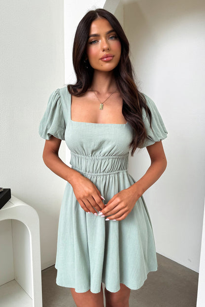 Whitney Mini Dress - Sage